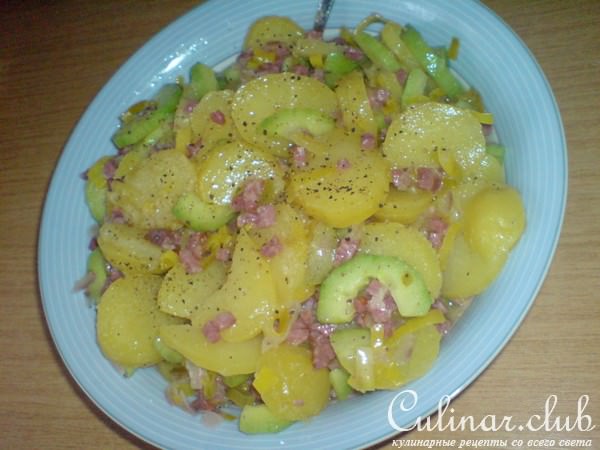Kартофельно-огуречный салат