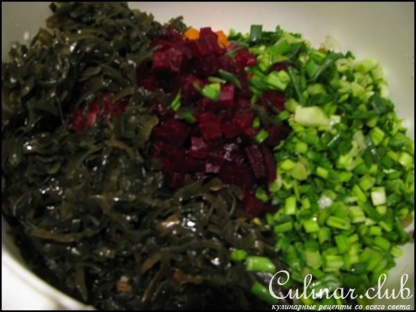 Винегрет с морской капустой.