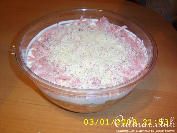 Вкусный слоёный салат
