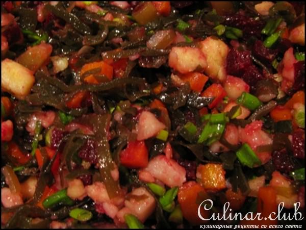 Винегрет с морской капустой.
