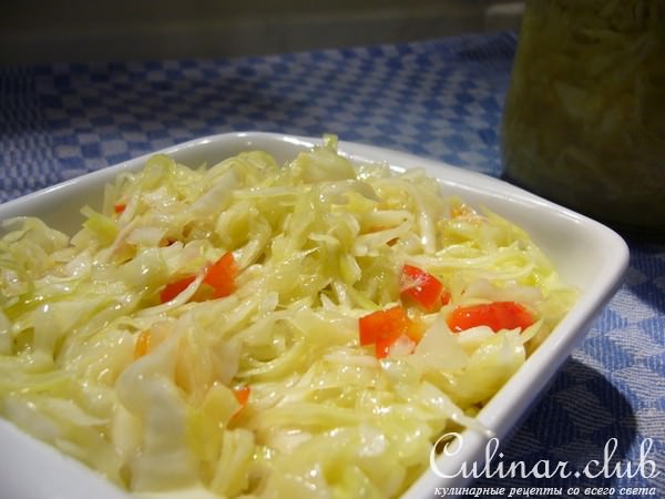 Капустный салат по-немецки (Krautsalat) - маринованная капуста быстрого приготовления