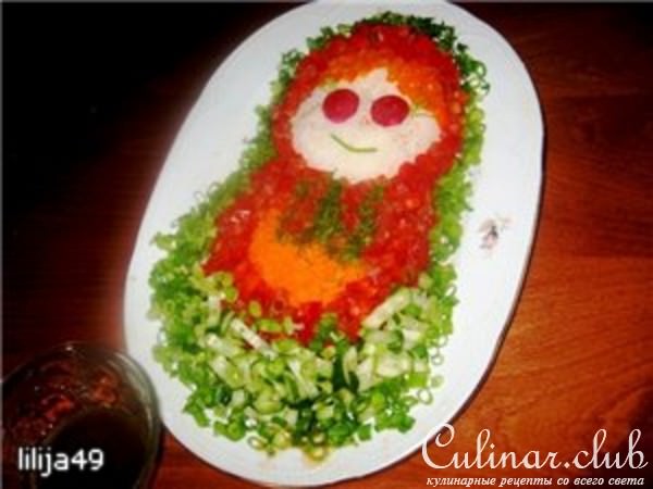 Овощной салат "Матрешка"