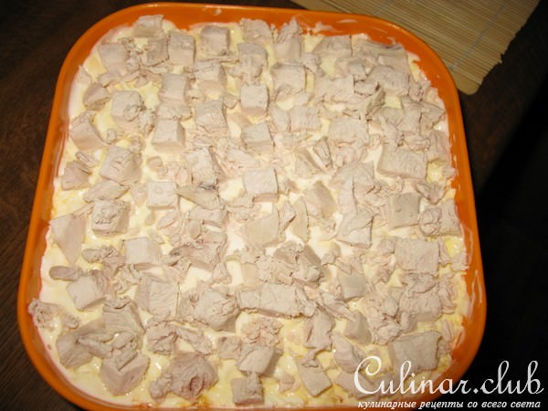 Салат " Грибная поляна " с курицей