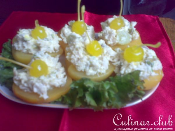 салат в персике(вариант)