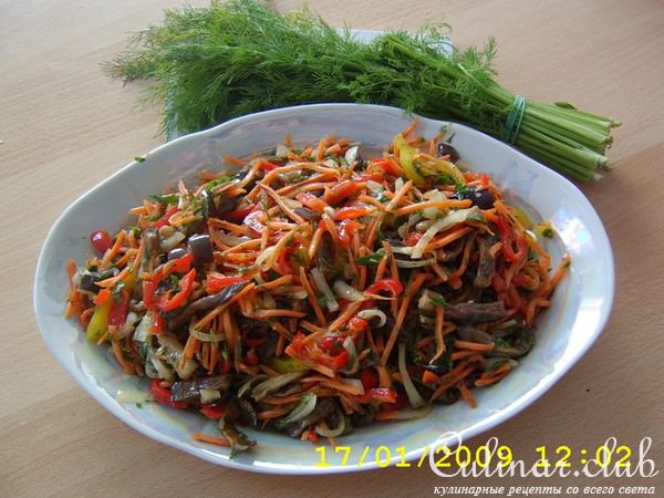 Хе из баклажанов по - корейски