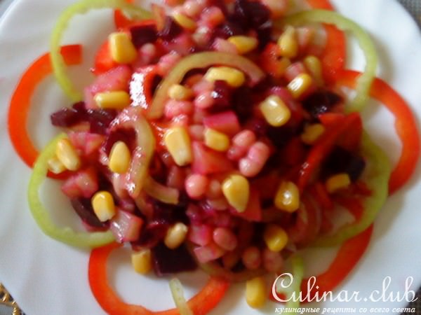 Салат со свеклы с овощами(вариант)