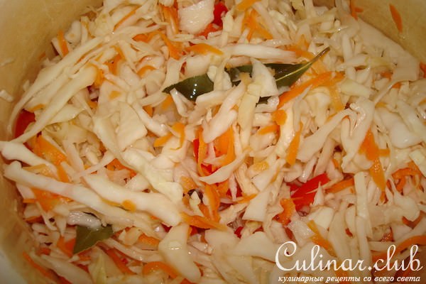 Капуста маринованная с перцем