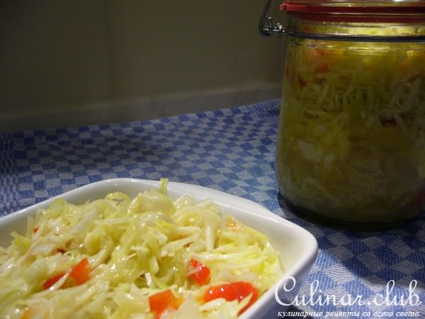 Капустный салат по-немецки (Krautsalat) - маринованная капуста быстрого приготовления