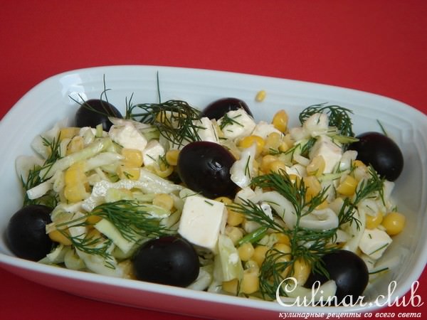 Салат из капусты с сыром Фетакса