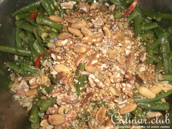 Салат из зелёной стрючковой фасоли