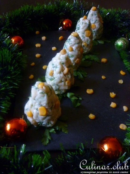 Сырный салат с кукурузой