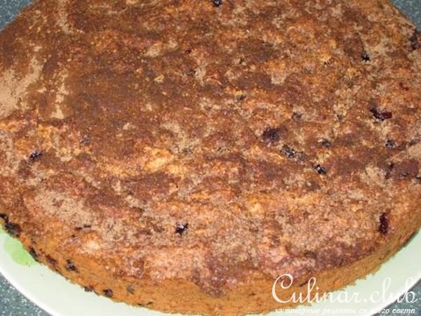 Овсяная коврижка с черной смородиной