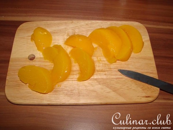 пирог с персиками (Blechkuchen mit Pfirsichen)