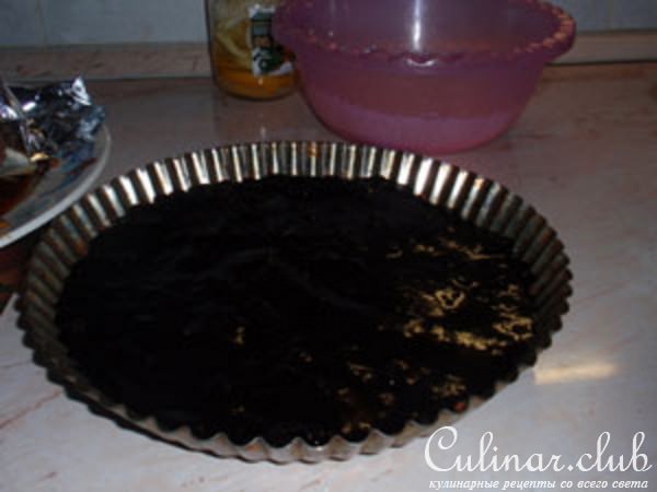 Открытый пирог с черникой и творогом