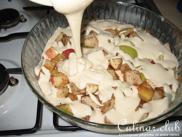 Шарлотка яблочно-грушевая