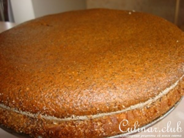 маковый пирог-торт с творожной прослойкой