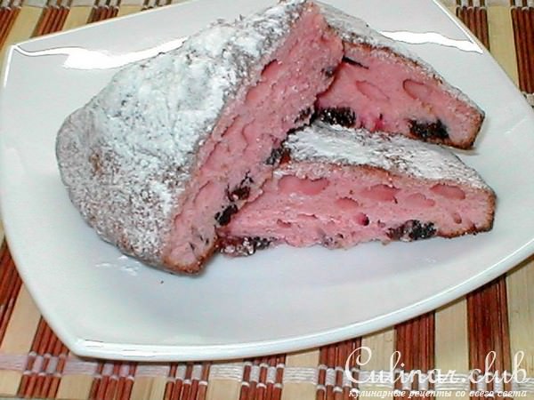ПИРОГ-ГУБКА НА КИСЕЛЕ