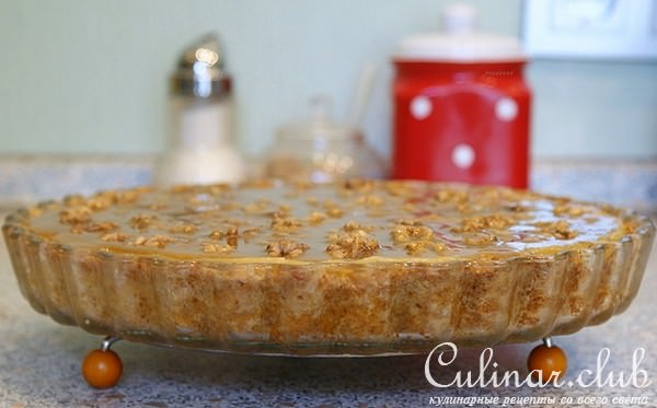 ореховый пай с лимонным кремом и тоффи