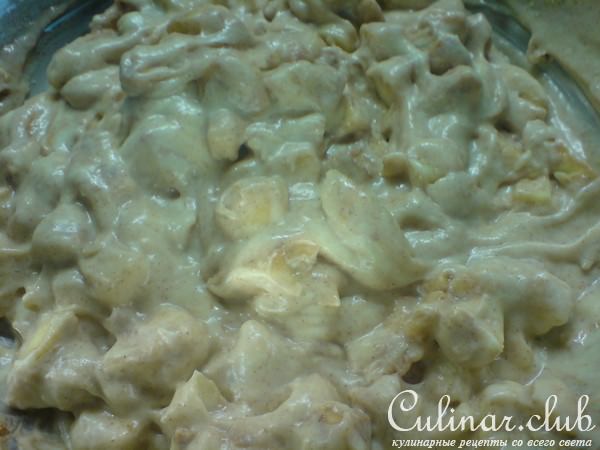 Датский яблочный пирог с корицей и сметаной//Шарлотка по-датски