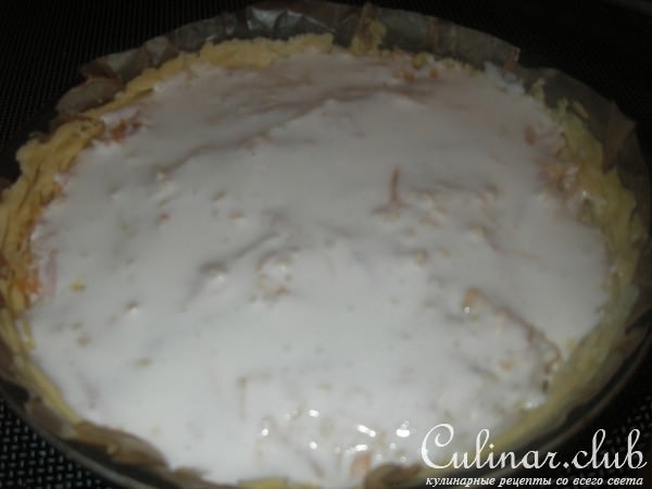 Песочный пирог с яблоками и лаймом