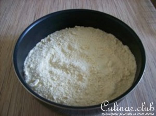 двухслойный пирог с яблоками