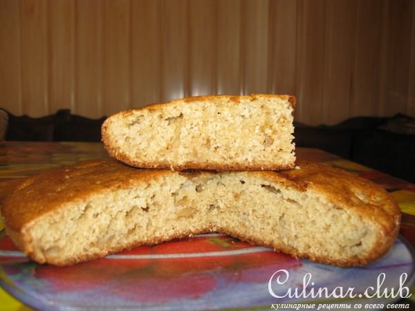 Манник с яблоком и корицей + шоколадная глазурь