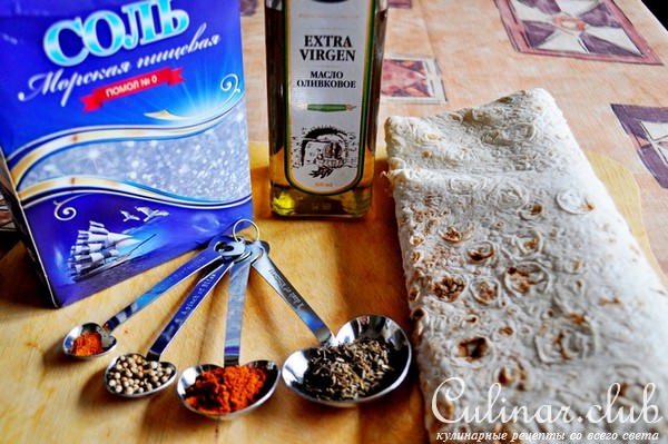 Персиковая сальса+чипсы из лаваша со специями