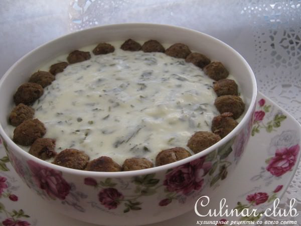 Густой суп c йогуртом -"Посыпанный пеплом" (ash dough)