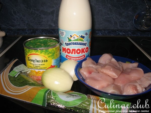 Мексиканский суп-пюре с кукурузой.