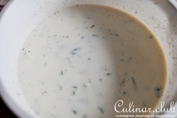 Холодный суп-пюре из кольраби с яблоками и кедровыми орешками (Дуэль)