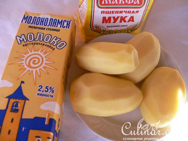 Молочный суп с картофельными клёцками.