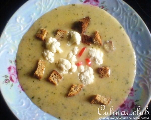 Куриный суп-пюре с цветной капустой (вариант)
