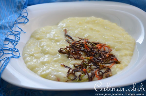 Рисовый суп с кабачками