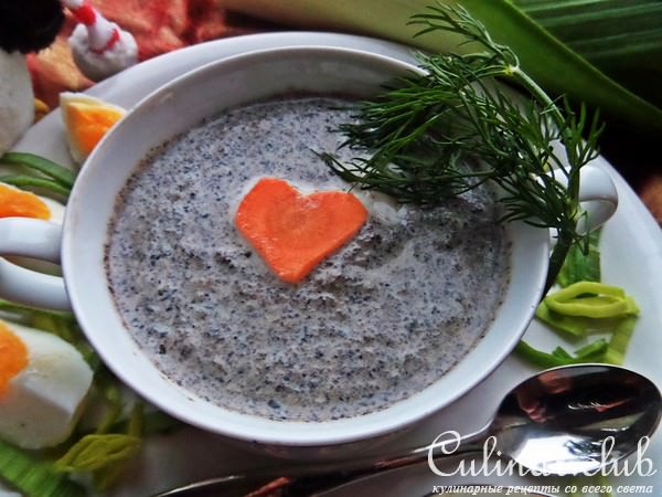 Грибной суп-пюре к сочной курочке