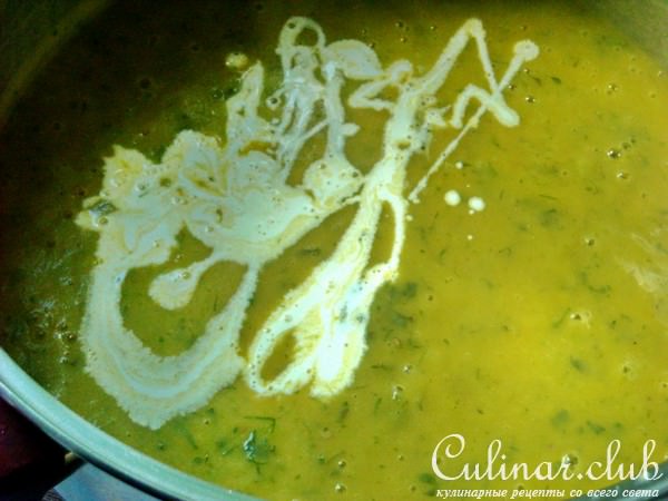 Сливочный крем-суп из цуккини, картофеля и моркови с лисичками.ФМ "Суп из топора"