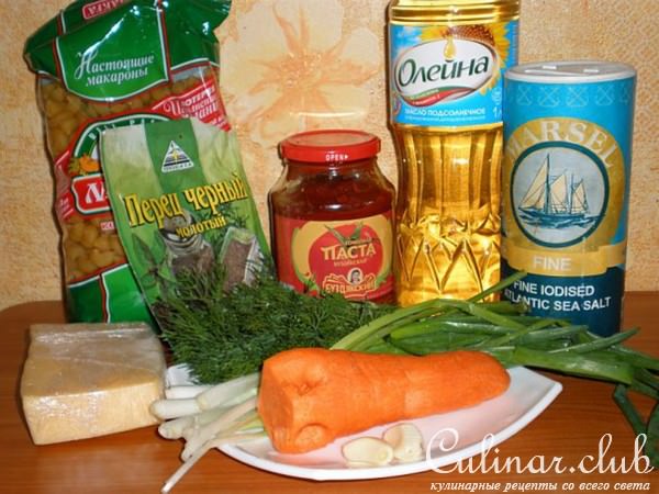 Томатный крем-суп с макаронами