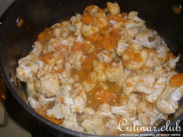 Суп-пюре из цветной капусты и сладкого картофеля