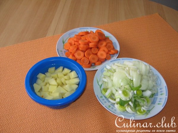 морковный суп-пюре с брынзой