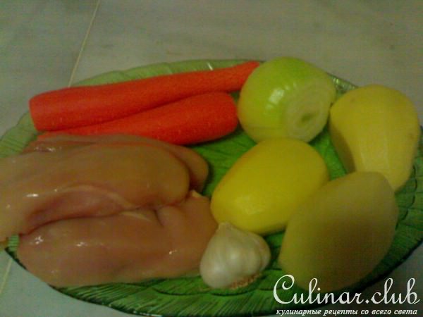 Нежный куриный крем-суп