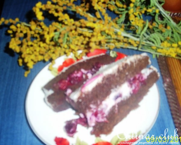 Шоколадный торт с вишней(вариант)