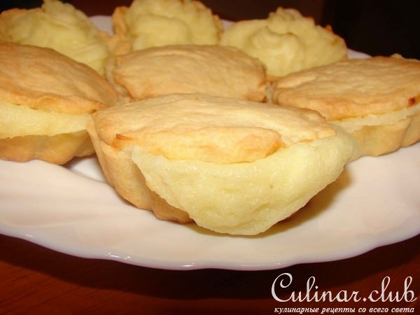 Корзиночки с вкусным ванильным кремом