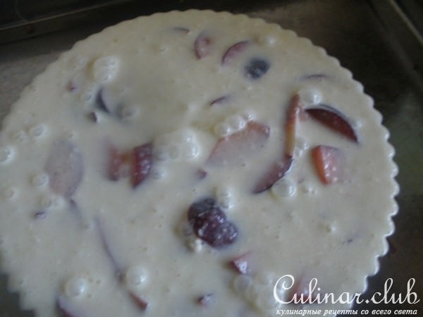 Тарт-экспресс со сливами (Plum Custard Kuchen )