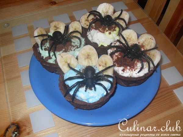 Чашечки с кремом к Хэллоуину