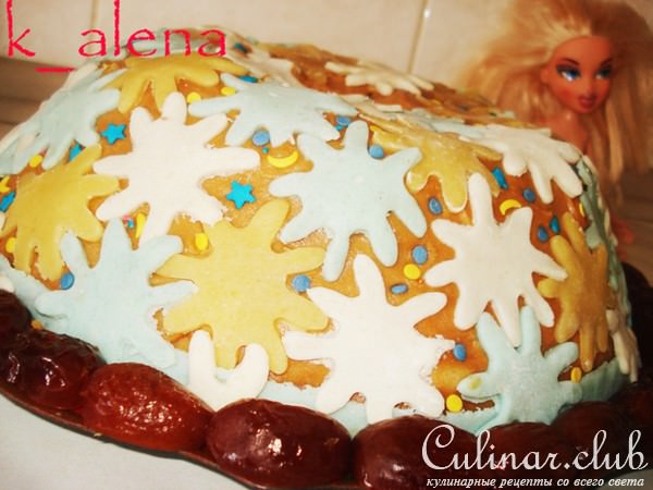 Торт-кукла с марципаном