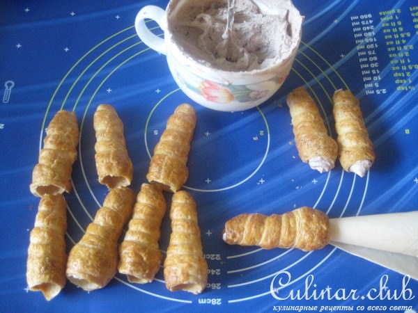 Рожки с кремом