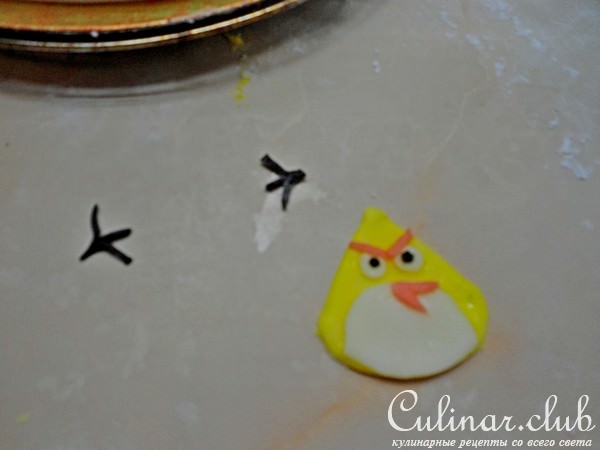 Торт Злые птички. По мотивам игры Angry Birds.