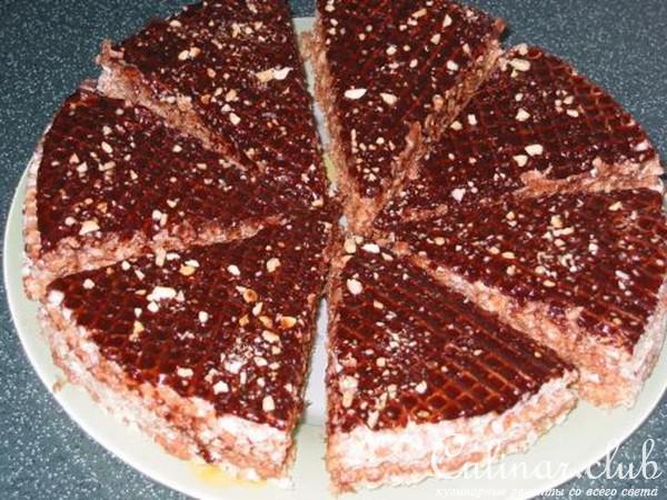 Тортик "Ленивчик" из вафельных коржей