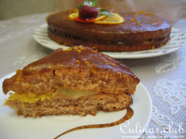 ПОСТНЫЙ торт "Апельсиновый рай" с ароматом корицы"
