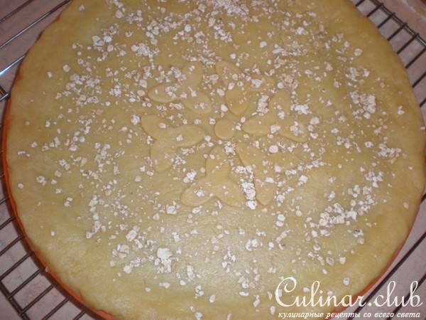 Песочный пирог с шоколадно-овсяной начинкой
