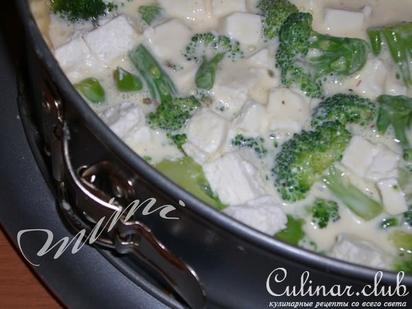киш с брокколи и фетой